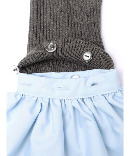 異素材フリルオフショルリブニット（ニット/セーター