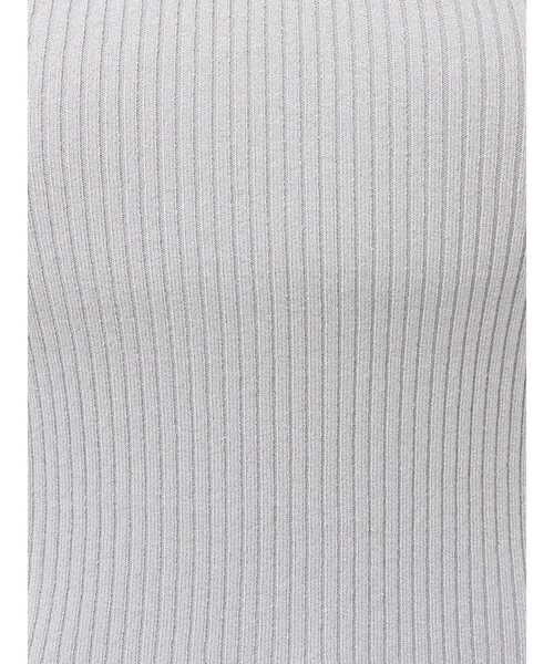 異素材フリルオフショルリブニット（ニット/セーター