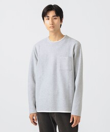 BEAMS HEART | 起毛 フェイクレイヤー クルーネック カットソー(Tシャツ/カットソー)