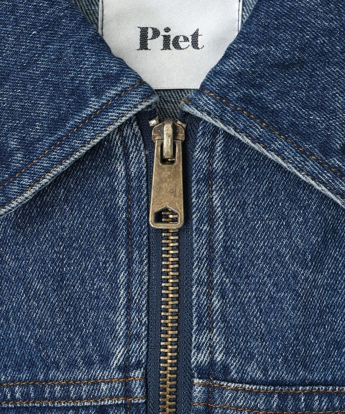 セール】ジッパー オーバーサイズ デニムジャケット（デニム