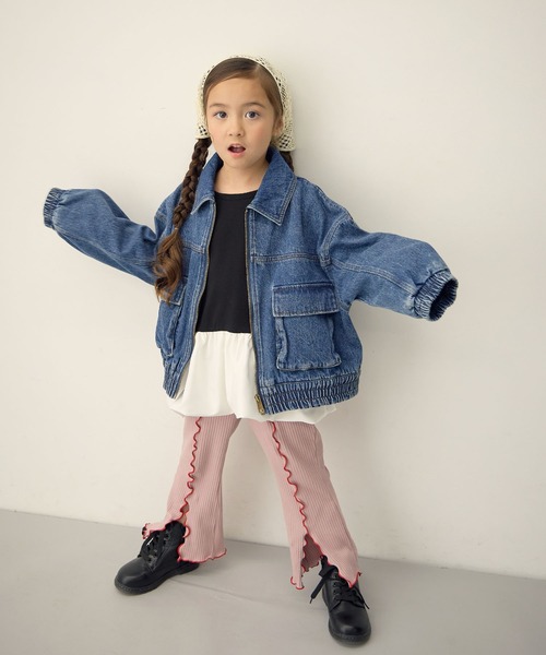 セール】ジッパー オーバーサイズ デニムジャケット（デニム