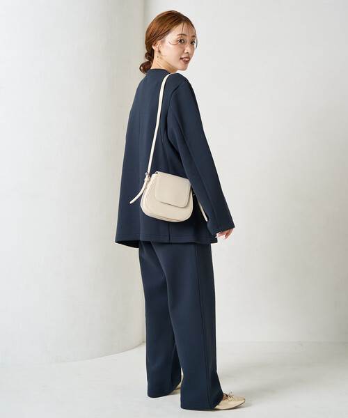 FREAK'S STORE（フリークスストア）の「限定展開　ダンボール シングル ジャケット セットアップ（ジャケット・パンツ）（セットアップ・レディース・ネイビー/ベージュ/グリーン/ブラック・MEDIUM/SMALL）」の9枚目の写真