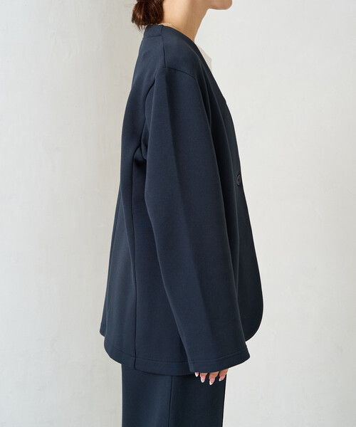 FREAK'S STORE（フリークスストア）の「限定展開　ダンボール シングル ジャケット セットアップ（ジャケット・パンツ）（セットアップ・レディース・ネイビー/ベージュ/グリーン/ブラック・MEDIUM/SMALL）」の16枚目の写真