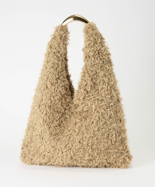 LE VERNIS（ル・ベルニ）の「BARNYARDSTORM / 【LE VERNIS(ルベルニ)】別注 / ファーメタルハンドルバッグ（ハンドバッグ・レディース・モカ/ベージュ・FREE）」の10枚目の写真