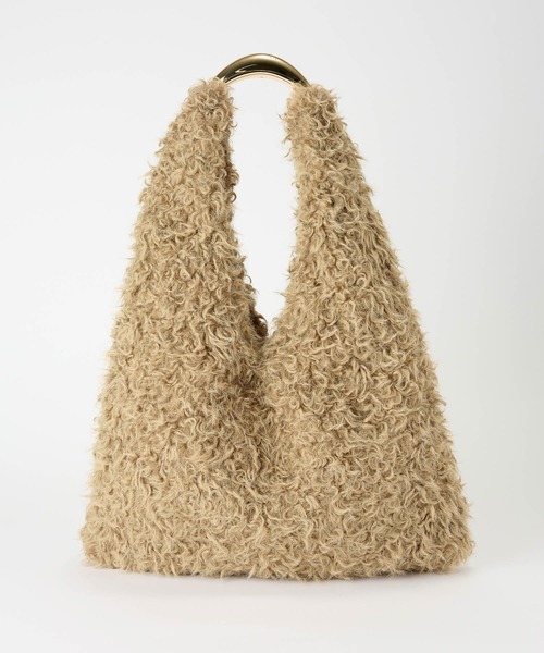 LE VERNIS（ル・ベルニ）の「BARNYARDSTORM / 【LE VERNIS(ルベルニ)】別注 / ファーメタルハンドルバッグ（ハンドバッグ・レディース・モカ/ベージュ・FREE）」の14枚目の写真