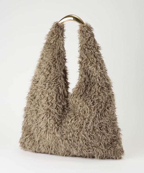 LE VERNIS（ル・ベルニ）の「BARNYARDSTORM / 【LE VERNIS(ルベルニ)】別注 / ファーメタルハンドルバッグ（ハンドバッグ・レディース・モカ/ベージュ・FREE）」の19枚目の写真