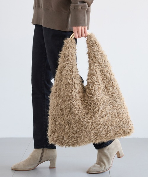 LE VERNIS（ル・ベルニ）の「BARNYARDSTORM / 【LE VERNIS(ルベルニ)】別注 / ファーメタルハンドルバッグ（ハンドバッグ・レディース・モカ/ベージュ・FREE）」の21枚目の写真