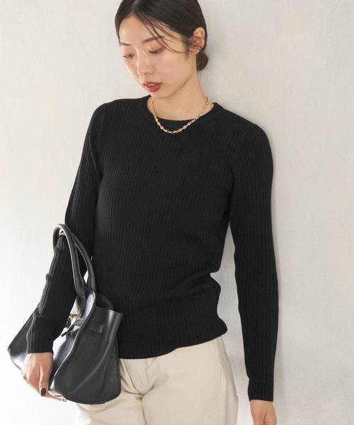 セール】《追加》イタリア ヤーン RIB クループルオーバー（ニット