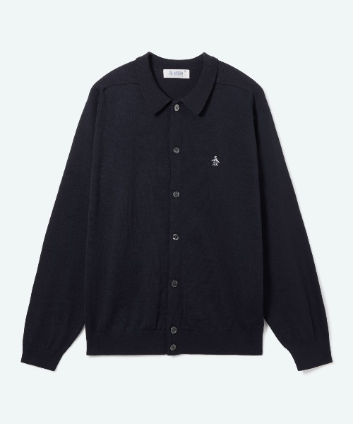 penguin BY MUNSINGWEAR(ペンギン バイ マンシングウェア)の「SADDLE SHOULDER POLO CARDIGAN(カーディガン/ボレロ・メンズ・ブラック/ネイビー・M/L/XL)」の2枚目の写真