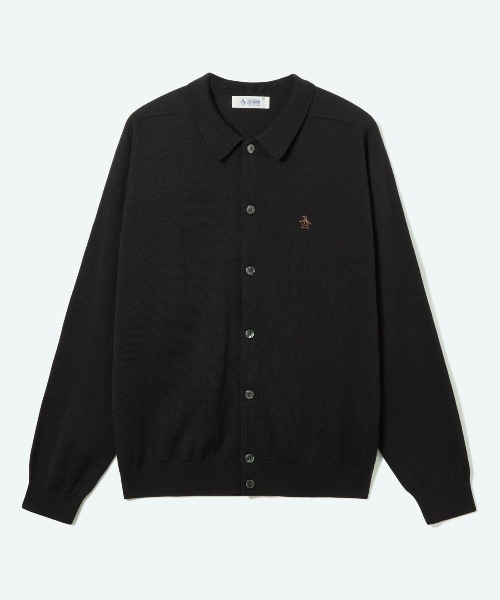 penguin BY MUNSINGWEAR(ペンギン バイ マンシングウェア)の「SADDLE SHOULDER POLO CARDIGAN(カーディガン/ボレロ・メンズ・ブラック/ネイビー・M/L/XL)」の1枚目の写真