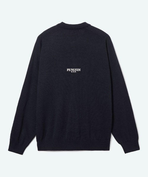 penguin BY MUNSINGWEAR(ペンギン バイ マンシングウェア)の「SADDLE SHOULDER POLO CARDIGAN(カーディガン/ボレロ・メンズ・ブラック/ネイビー・M/L/XL)」の3枚目の写真