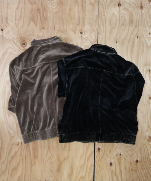 many men many mind（メニーメンメニーマインド）の「MANYMENMANYMINDS / パウダー加工ベロア/セットアップ/ZIPブルゾン/イージーワイドパンツ（セットアップ・メンズ・ブラウン/ブラック・X-LARGE/LARGE/MEDIUM）」の15枚目の写真