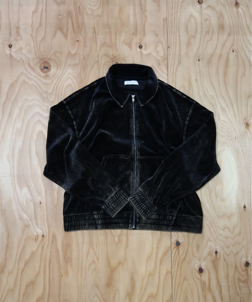 many men many mind（メニーメンメニーマインド）の「MANYMENMANYMINDS / パウダー加工ベロア/セットアップ/ZIPブルゾン/イージーワイドパンツ（セットアップ・メンズ・ブラウン/ブラック・X-LARGE/LARGE/MEDIUM）」の3枚目の写真