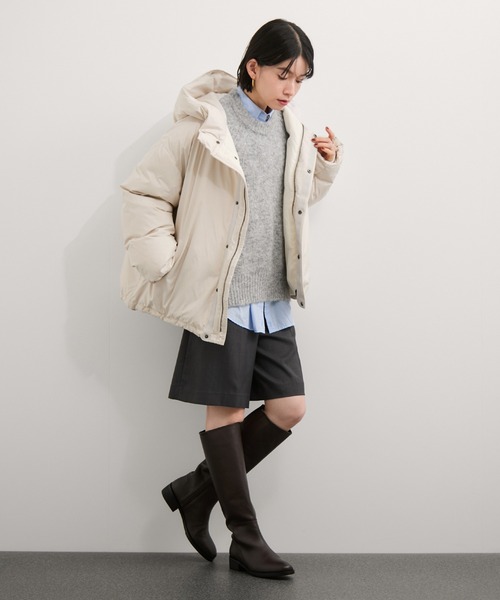 【新品】roughlow コクーンブルゾン ベージュ 完売品 アダム エ ロペ ADAM ET ROPE' 【WEB限定】ダンボールコクーンブルゾン