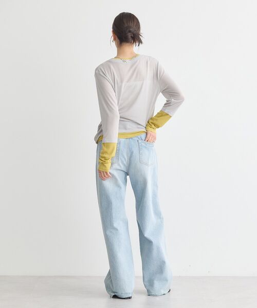 earth music&ecology(アースミュージックアンドエコロジー)の「レイヤードシアープルオーバー(Tシャツ/カットソー・レディース・ブラウン/オフホワイト/ライトグレー/ブラック・FREE)」の9枚目の写真