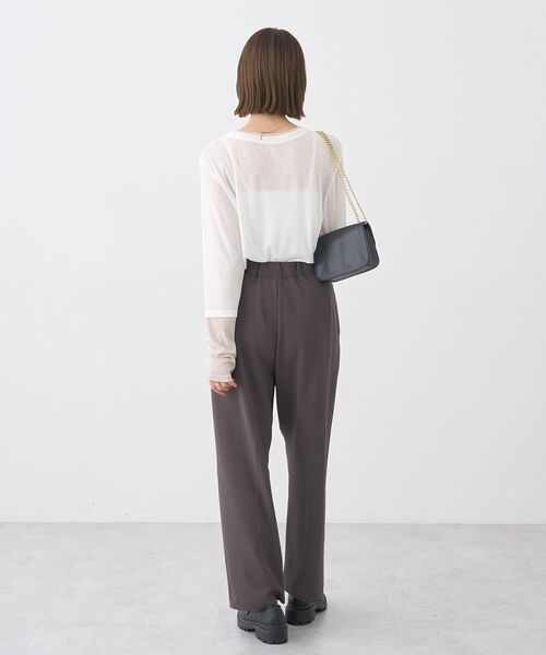 earth music&ecology(アースミュージックアンドエコロジー)の「レイヤードシアープルオーバー(Tシャツ/カットソー・レディース・ブラウン/オフホワイト/ライトグレー/ブラック・FREE)」の22枚目の写真