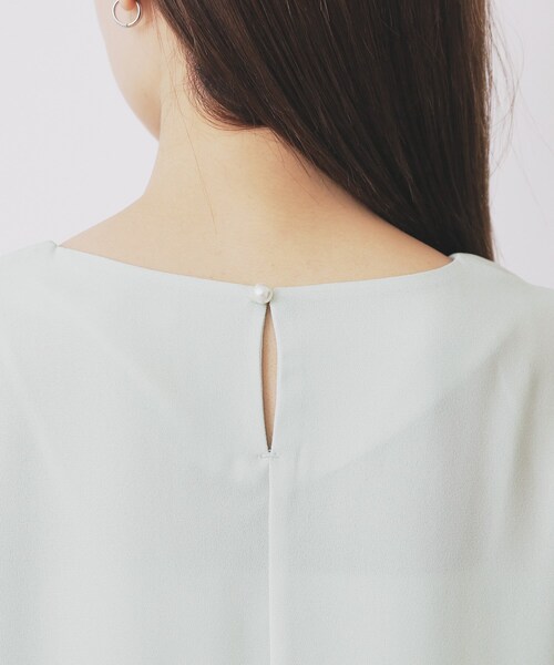 index（インデックス）の「パール調リボンブラウス【洗濯機洗い可/イージーアイロン】（シャツ/ブラウス・レディース・グリーン系/ネイビー/オフホワイト・36/42/38/40）」の20枚目の写真
