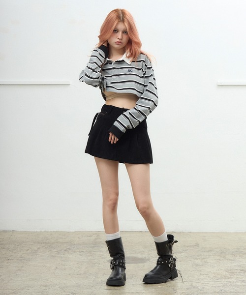 ACLENT(アクレント)の「コーデュロイタックミニスカート(スカート・レディース・ブラウン/ブラック・X-SMALL/SMALL/MEDIUM)」の10枚目の写真