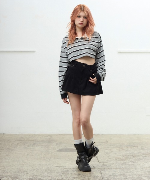 ACLENT(アクレント)の「コーデュロイタックミニスカート(スカート・レディース・ブラウン/ブラック・X-SMALL/SMALL/MEDIUM)」の11枚目の写真