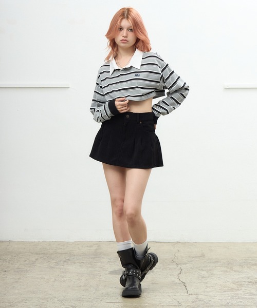 ACLENT(アクレント)の「コーデュロイタックミニスカート(スカート・レディース・ブラウン/ブラック・X-SMALL/SMALL/MEDIUM)」の12枚目の写真