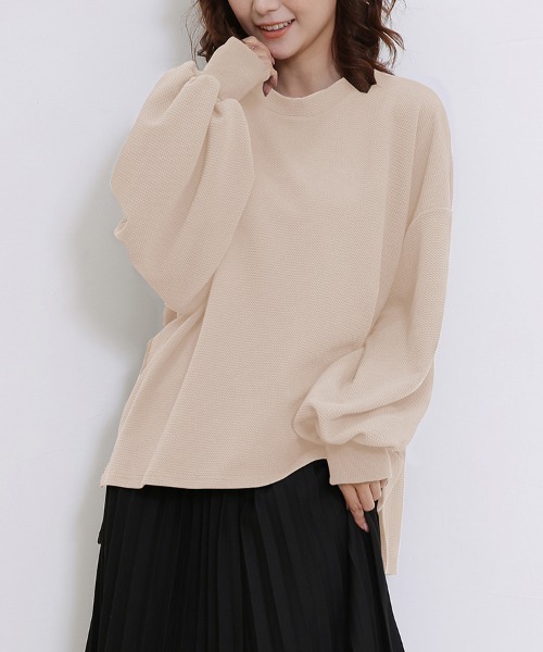 セール】ラウンドネックバルーンスリーブスウェット（スウェット