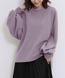 ラウンドネックバルーンスリーブスウェット