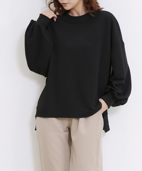 セール】ラウンドネックバルーンスリーブスウェット（スウェット
