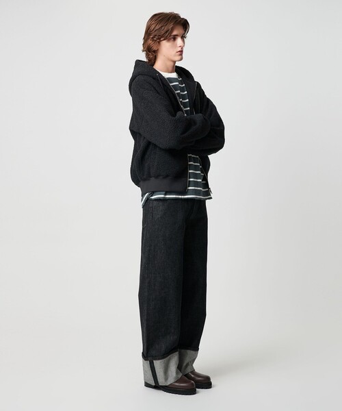 MONKEY TIME（モンキータイム）の「デニム ロールアップ バギー パンツ（デニムパンツ・メンズ・ブラック/ネイビー・S/M/L）」の19枚目の写真