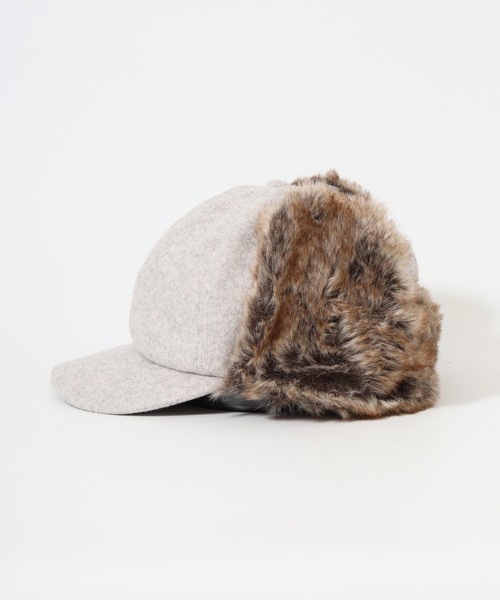 Ruben（ルーベン）の「RUBEN WOOL LIKED EARCOVER CAP ファー パイロットキャップ（キャップ・レディース・カーキ/ライトグレー/ブラック/ブラウン・FREE）」の19枚目の写真