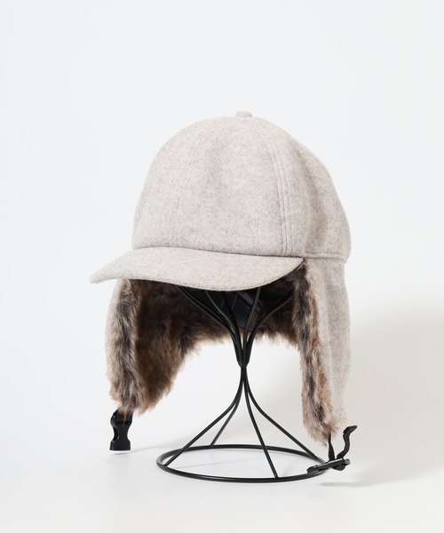 Ruben（ルーベン）の「RUBEN WOOL LIKED EARCOVER CAP ファー パイロットキャップ（キャップ・レディース・カーキ/ライトグレー/ブラック/ブラウン・FREE）」の11枚目の写真