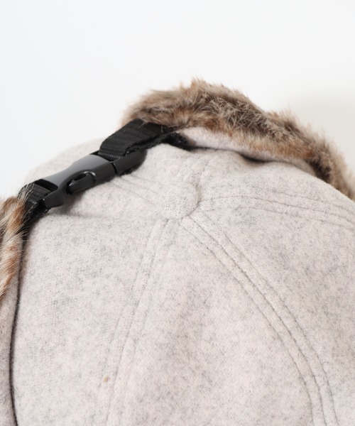 Ruben（ルーベン）の「RUBEN WOOL LIKED EARCOVER CAP ファー パイロットキャップ（キャップ・レディース・カーキ/ライトグレー/ブラック/ブラウン・FREE）」の17枚目の写真