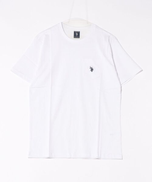 U.S. POLO ASSN.(ユーエスポロアッスン)の「【U.S. POLO ASSN】ワンポイント刺繍コットンTシャツ(Tシャツ/カットソー・メンズ・ネイビー/ブラック/ホワイト/イエロー・LARGE/X-LARGE/MEDIUM/SMALL)」の1枚目の写真