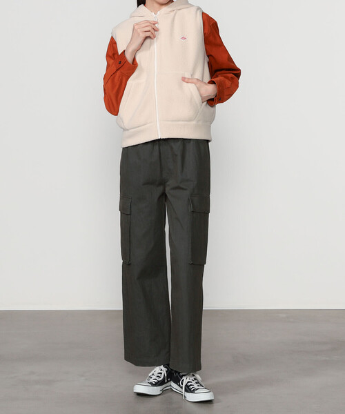 DANTON（ダントン）の「DANTON | コットンナイロン カーゴパンツ WOMEN（カーゴパンツ・レディース・グレー/ダークグレー・36）」の15枚目の写真