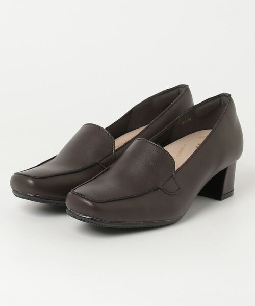 BARNSsohostreet(バーンズソーホーストリート)の「プレタポルテ PRET-A PORTER ヒールローファー パンプス pret-a 9515(パンプス・レディース・ブラック/ダークブラウン・22.5cm/23.0cm/23.5cm/24.0cm/24.5cm)」の2枚目の写真