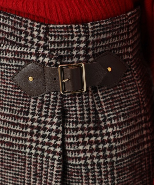 JUSGLITTY（ジャスグリッティー）の「サイドベルトミニスカート（スカート・レディース・レッド/ブラックミックス・2/1/0）」の18枚目の写真