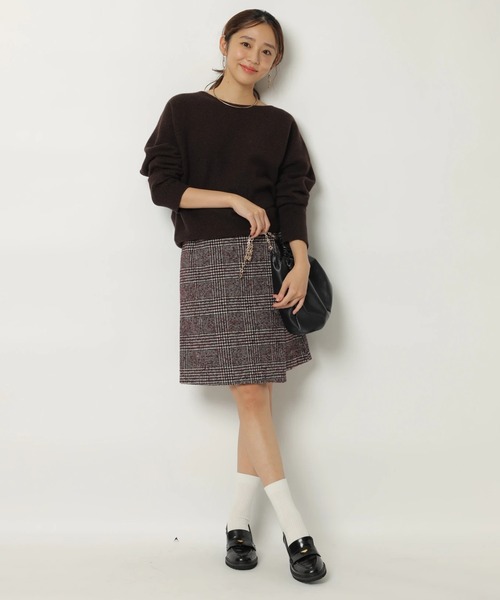 JUSGLITTY（ジャスグリッティー）の「サイドベルトミニスカート（スカート・レディース・レッド/ブラックミックス・2/1/0）」の6枚目の写真