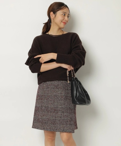 JUSGLITTY（ジャスグリッティー）の「サイドベルトミニスカート（スカート・レディース・レッド/ブラックミックス・2/1/0）」の7枚目の写真