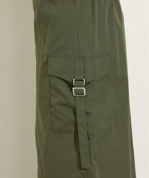 nissen（ニッセン）の「ナイロンツイルカーゴスカート（スカート・レディース・カーキ/ブラック・M/L）」の6枚目の写真