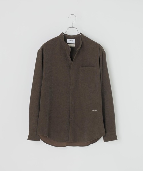 B.C STOCK（ベーセーストック）の「CAVE 21ウェル コーデュロイバンドカラーシャツ（シャツ/ブラウス・メンズ・ブラック/アイボリー/チャコールグレー/ブラウン・LARGE/MEDIUM）」の7枚目の写真