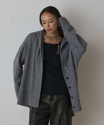 Diagram | ウールフードニットカーディガン(カーディガン/ボレロ)