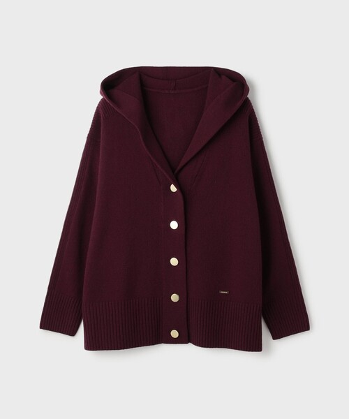 Diagram（ダイアグラム）の「ウールフードニットカーディガン（カーディガン/ボレロ・レディース・キナリ/ブラック/グレー/ボルドー・36）」の13枚目の写真