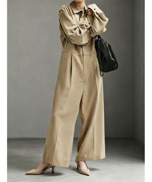 Maison de R ソフトリネンオールインワン　ベージュ Maison de R ソフトリネンオールインワン ベージュ Maison de R ソフト