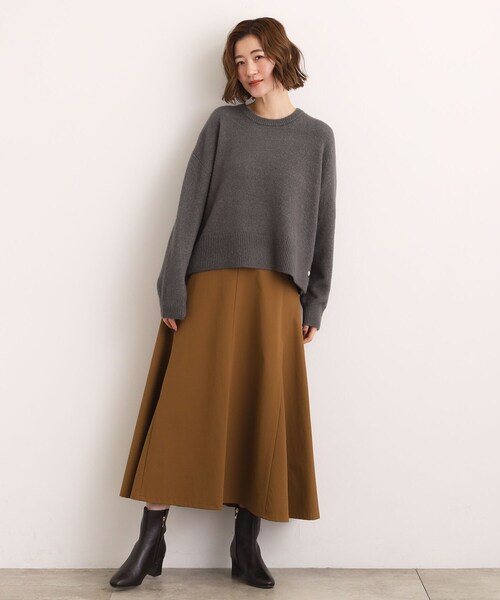 grove（グローブ）の「【洗える】レイヤードにもおすすめ！サイド釦ニット（ニット/セーター・レディース・チャコールグレー/オフホワイト/ピンク/ブルー/ナチュラル・02/03/04/05/01）」の14枚目の写真