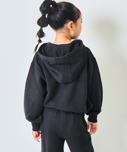 ANAP kids（アナップキッズ）の「ラウンジウェアー 裏毛 パーカー【親子お揃い】【ジュニアお揃い】（パーカー・キッズ・ピンク/ブラック/グレー・110/120/130）」の7枚目の写真