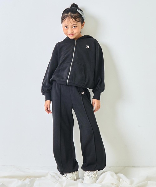 ANAP kids（アナップキッズ）の「ラウンジウェアー 裏毛 パーカー【親子お揃い】【ジュニアお揃い】（パーカー・キッズ・ピンク/ブラック/グレー・110/120/130）」の8枚目の写真