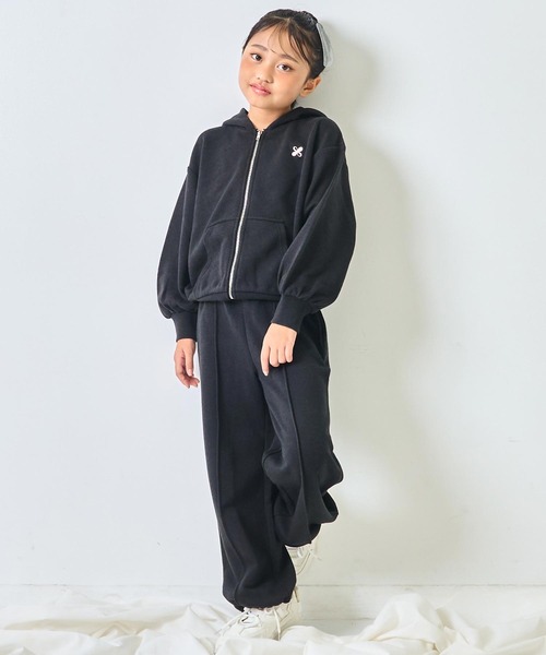 ANAP kids（アナップキッズ）の「ラウンジウェアー 裏毛 パーカー【親子お揃い】【ジュニアお揃い】（パーカー・キッズ・ピンク/ブラック/グレー・110/120/130）」の9枚目の写真