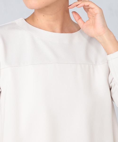 GALLORIA（ギャローリア）の「配色布帛使いプルオーバー（Tシャツ/カットソー・レディース・ブラック/アイボリー・S/M/L/LL）」の9枚目の写真