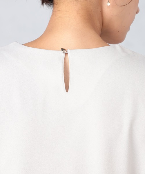 GALLORIA（ギャローリア）の「配色布帛使いプルオーバー（Tシャツ/カットソー・レディース・ブラック/アイボリー・S/M/L/LL）」の8枚目の写真