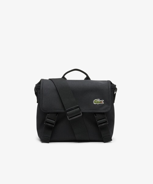 【極美品】LACOSTE メッセンジャーバッグ 黒 ネオクロック メッセンジャーバッグ（メッセンジャーバッグ