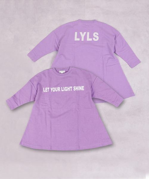 LSP WOW（エルエスピーワオ）の「【LSP WOW!】裏毛BIGプリントワンピース（ワンピース・キッズ・チャコール/ベージュ/ラベンダー/ピンク・120/110/100/90/80/130）」の3枚目の写真